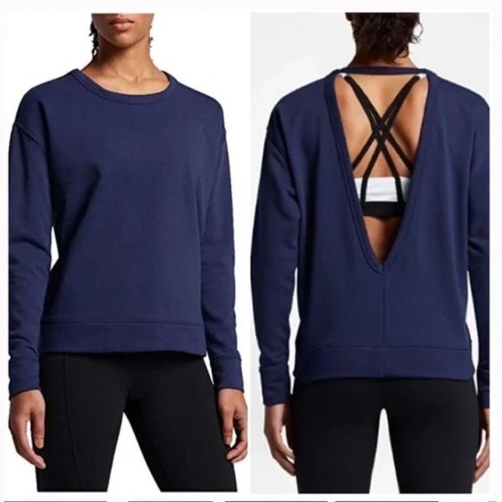 Nike Women’s Versa Open Back Navy Sweatshirt XS